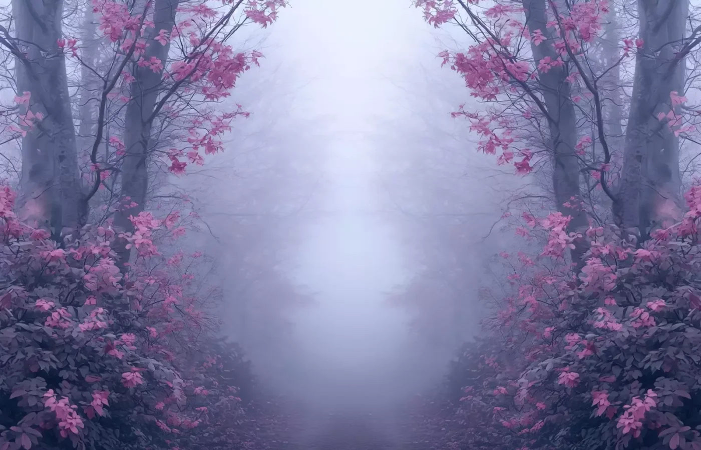 Light Pink Burning Bush Walk 14’X9’ Ultracloth (168 X 108 Inch) Backdrop