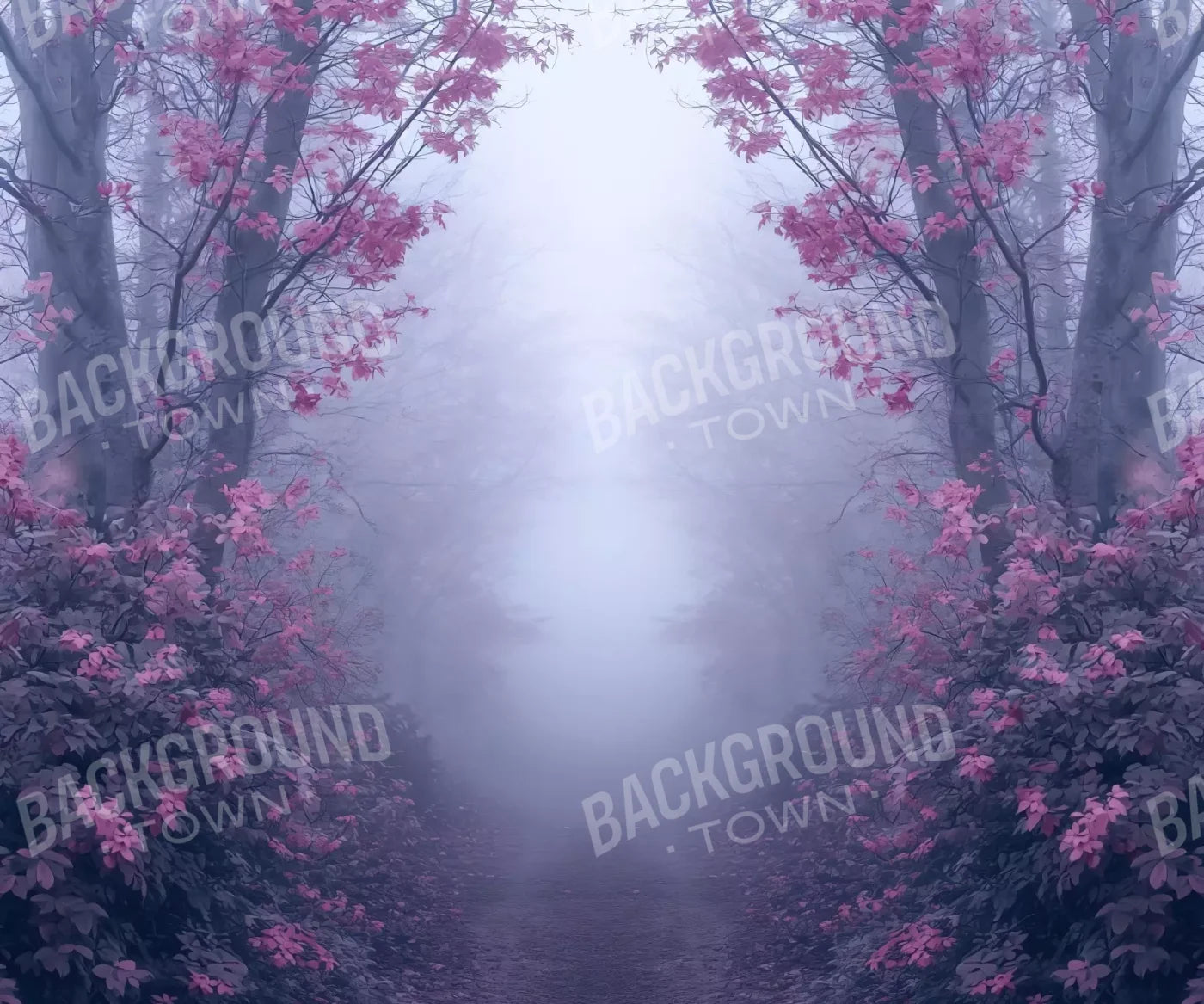 Light Pink Burning Bush Walk 5’X4’2 Fleece (60 X 50 Inch) Backdrop
