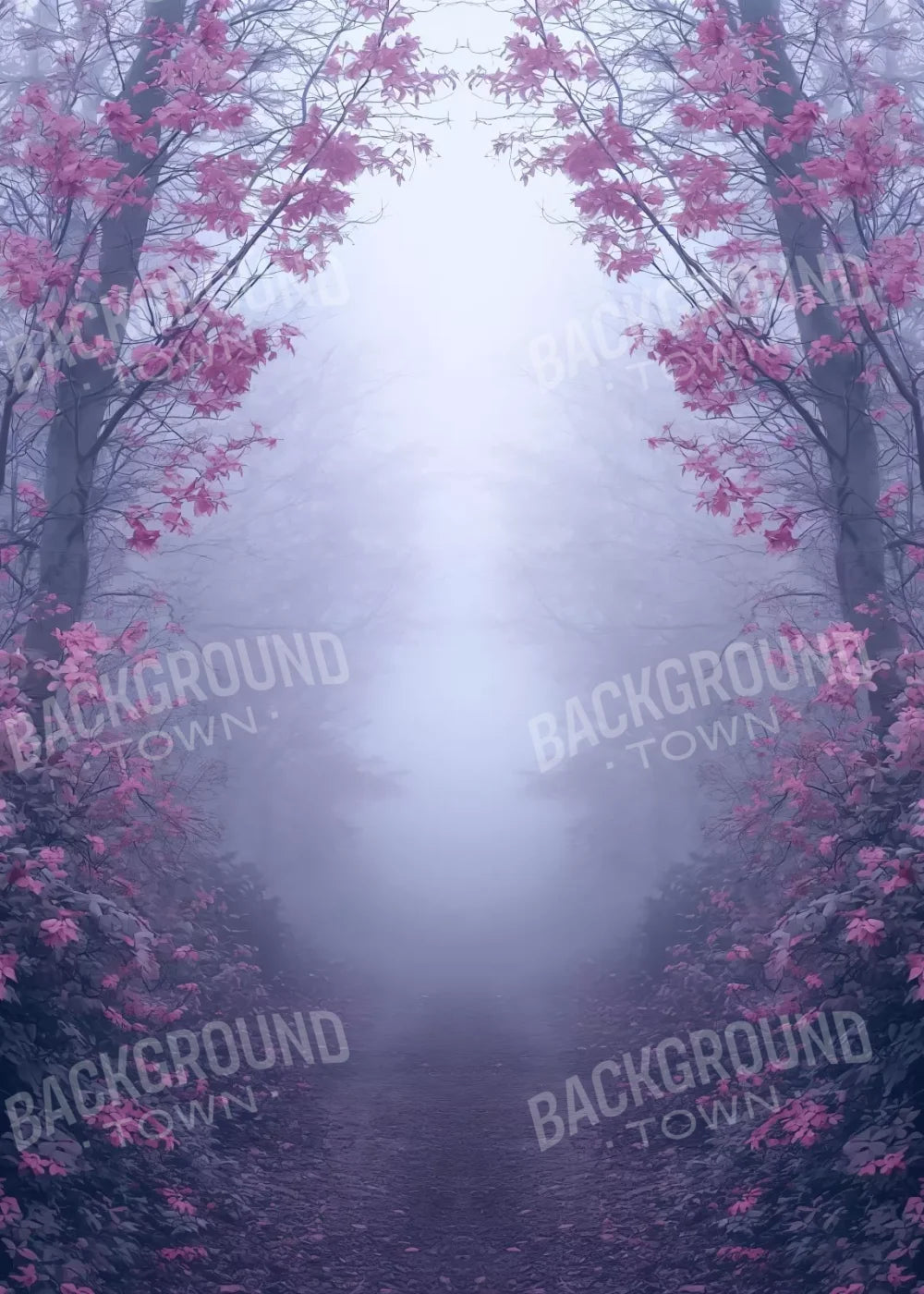 Light Pink Burning Bush Walk 5’X7’ Ultracloth (60 X 84 Inch) Backdrop