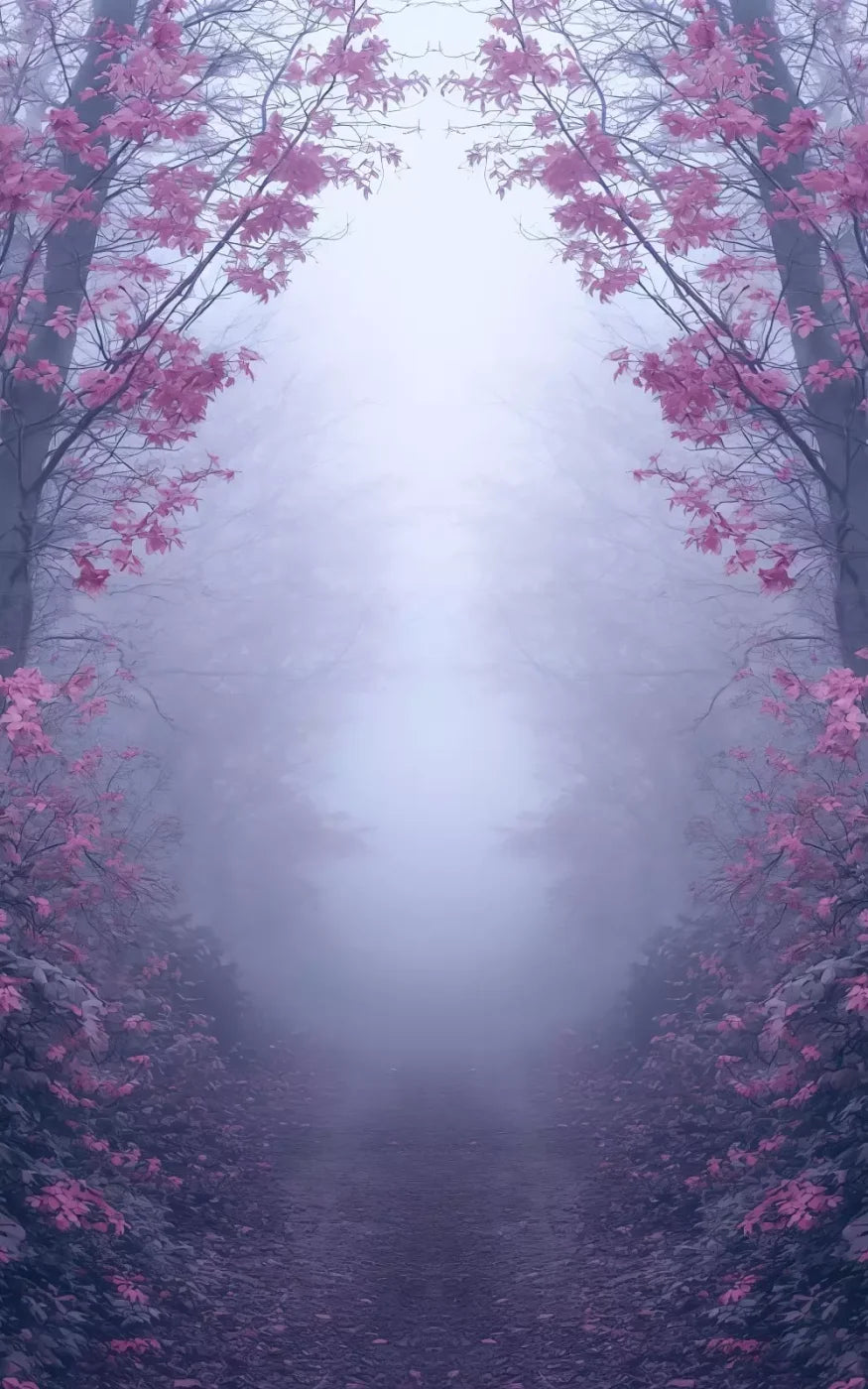 Light Pink Burning Bush Walk 5’X8’ Ultracloth (60 X 96 Inch) Backdrop