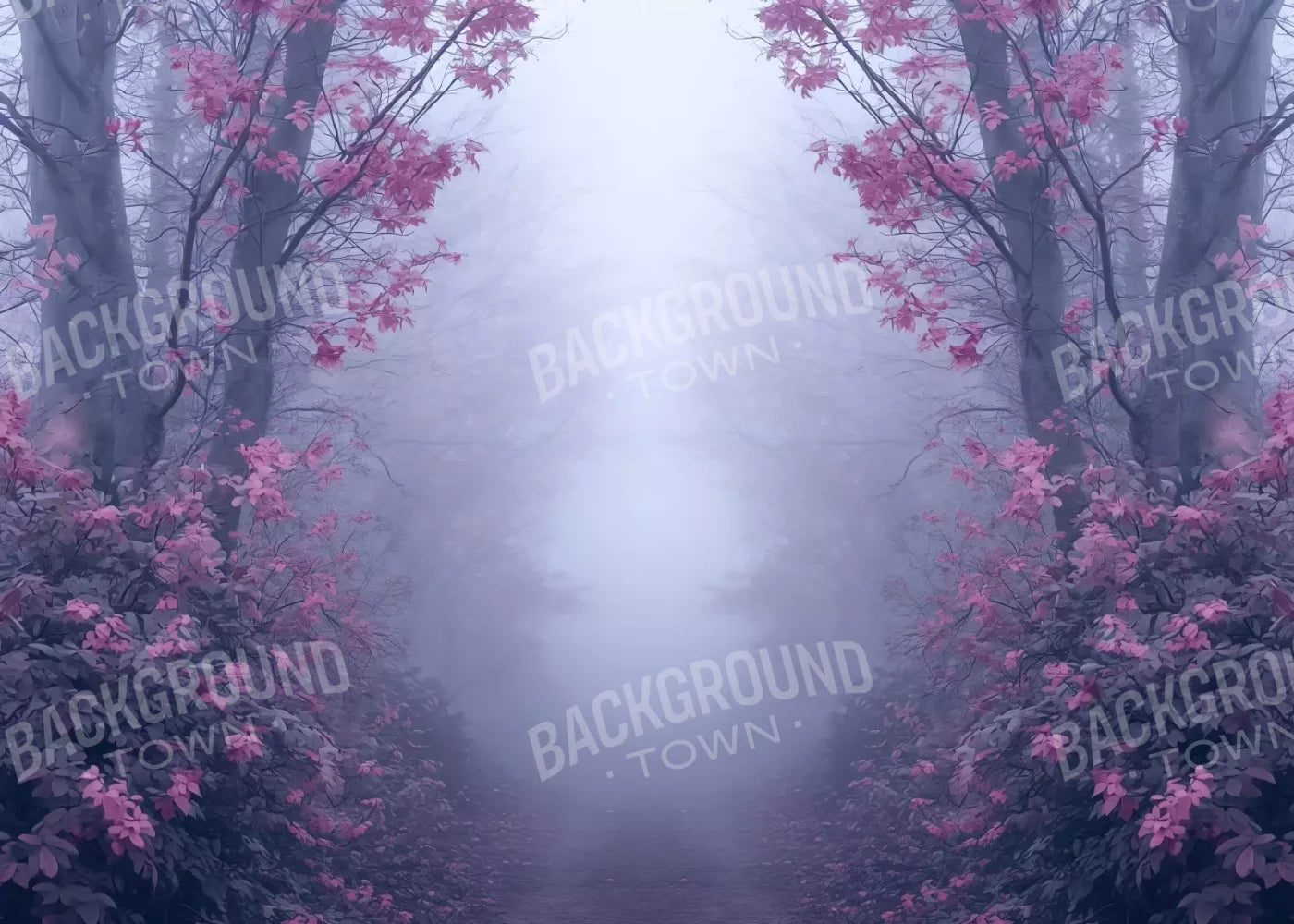 Light Pink Burning Bush Walk 7’X5’ Ultracloth (84 X 60 Inch) Backdrop