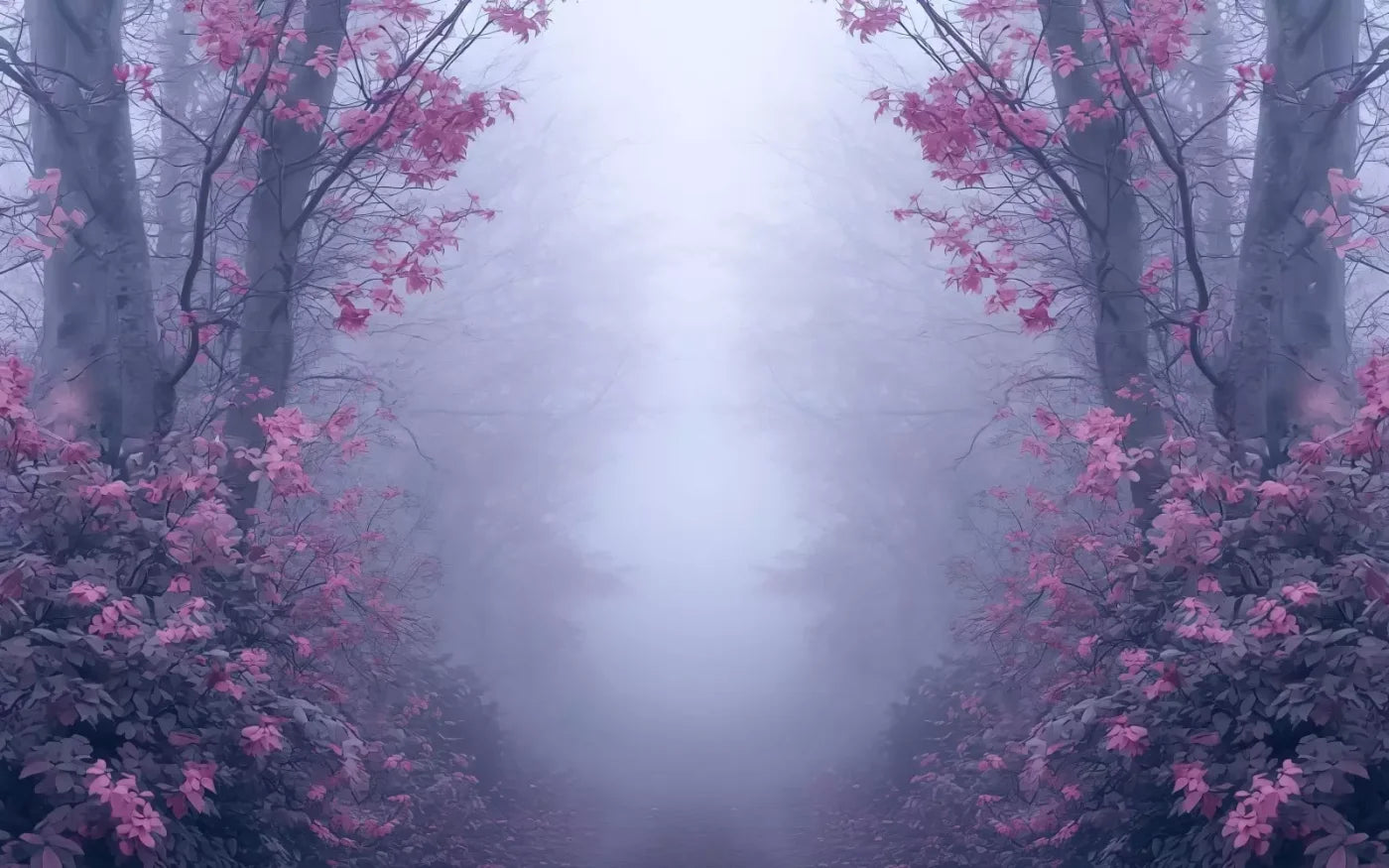 Light Pink Burning Bush Walk 8’X5’ Ultracloth (96 X 60 Inch) Backdrop