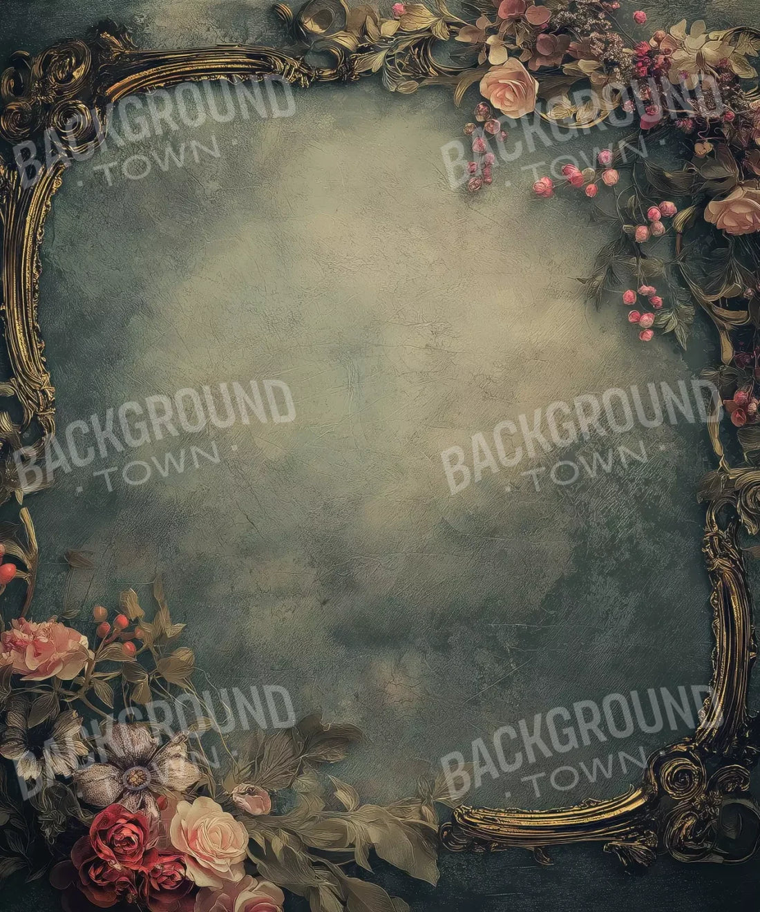 Green Gold Pink  Backdrop for Photography