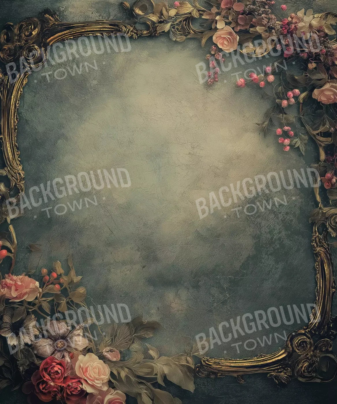 Green Gold Pink  Backdrop for Photography