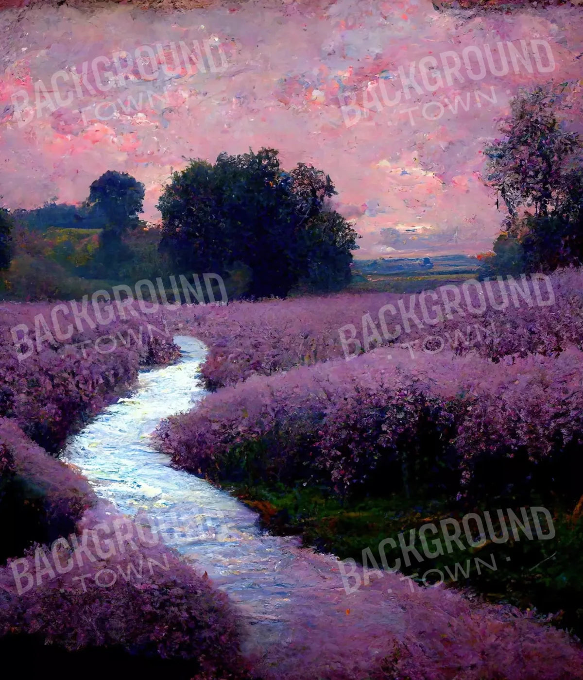 Lilac Field 10X12 Ultracloth ( 120 X 144 Inch ) Backdrop