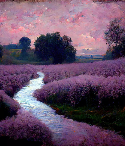 Lilac Field 10X12 Ultracloth ( 120 X 144 Inch ) Backdrop