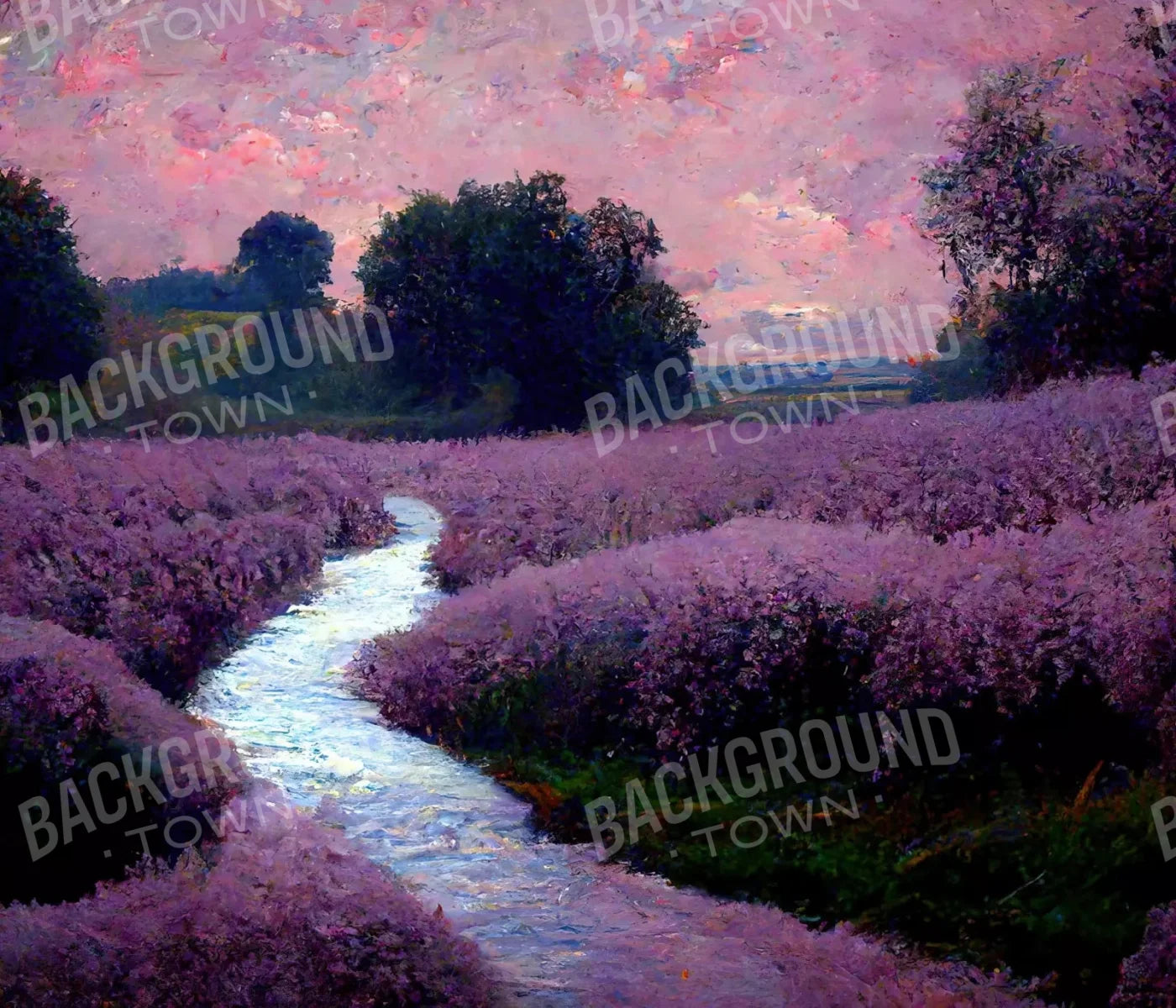 Lilac Field 12X10 Ultracloth ( 144 X 120 Inch ) Backdrop