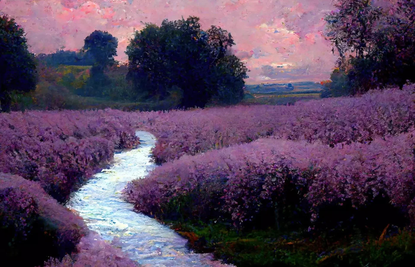 Lilac Field 12X8 Ultracloth ( 144 X 96 Inch ) Backdrop