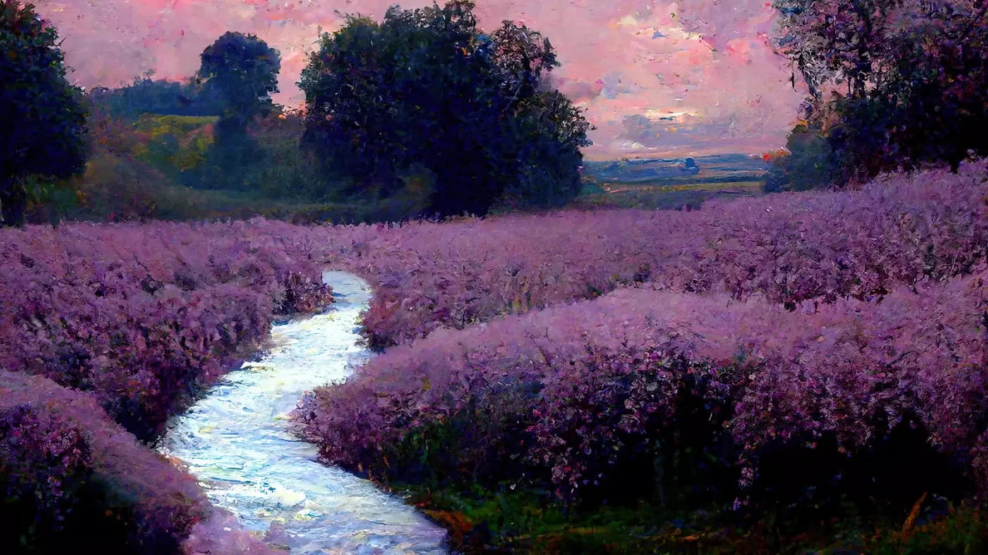 Lilac Field 14X8 Ultracloth ( 168 X 96 Inch ) Backdrop