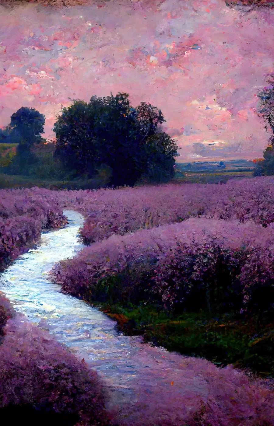 Lilac Field 8X12 Ultracloth ( 96 X 144 Inch ) Backdrop