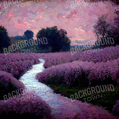 Lilac Field 8X8 Fleece ( 96 X Inch ) Backdrop