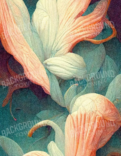 Lily Flowers 1 6X8 Fleece ( 72 X 96 Inch ) Backdrop