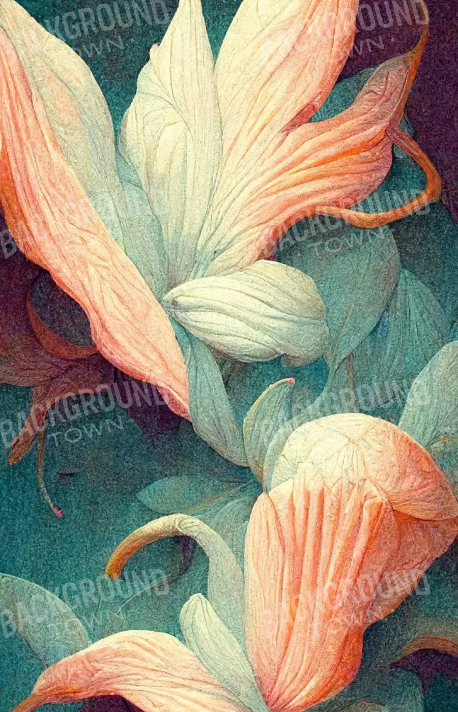 Lily Flowers 1 8X12 Ultracloth ( 96 X 144 Inch ) Backdrop