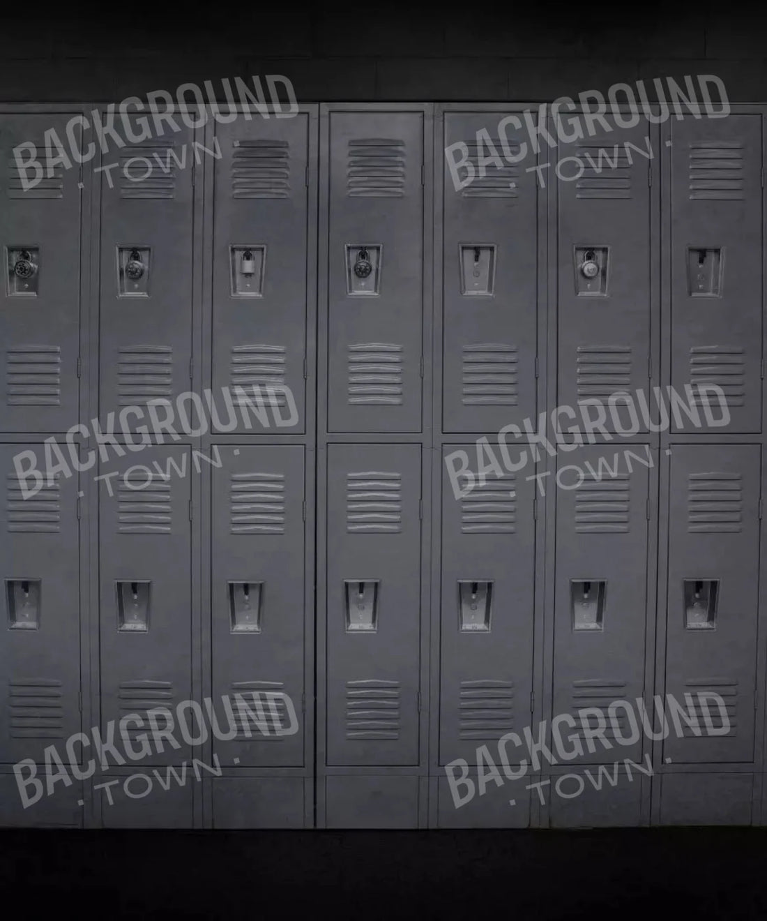Dark Gray Sports Locker Room Backdrop for Photography