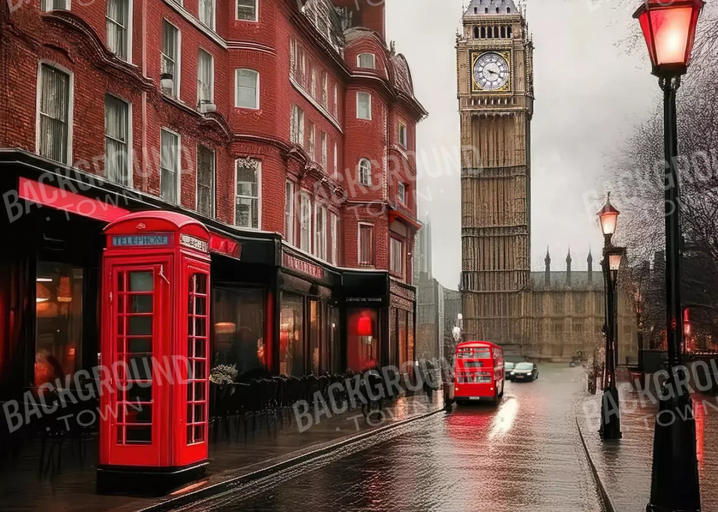 London Street 7’x5’ UltraCloth (84 x 60 inch) Backdrop