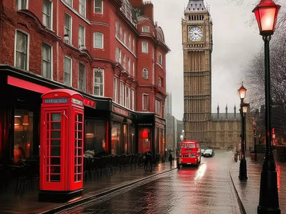London Street 8’x6’ Fleece (96 x 72 inch) Backdrop