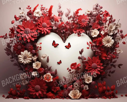 Love Heart Garden 10’X8’ Fleece (120 X 96 Inch) Backdrop