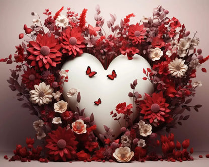 Love Heart Garden 10’X8’ Fleece (120 X 96 Inch) Backdrop