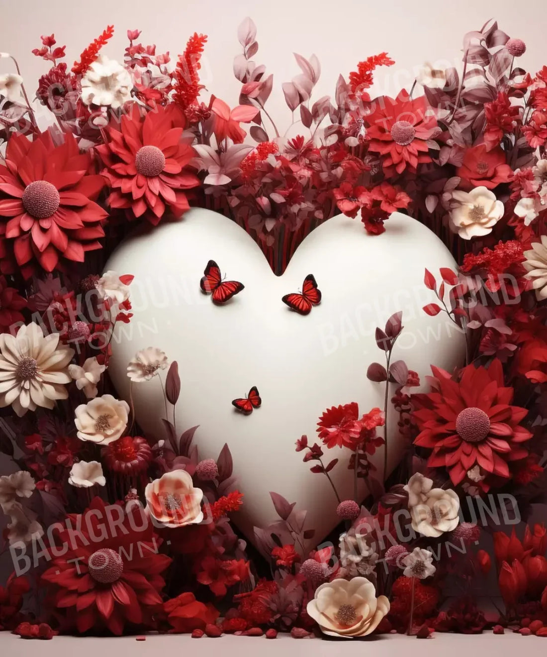 Red, White Backdrop for Photography