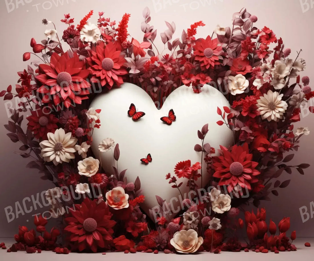 Love Heart Garden 5’X4’2 Fleece (60 X 50 Inch) Backdrop