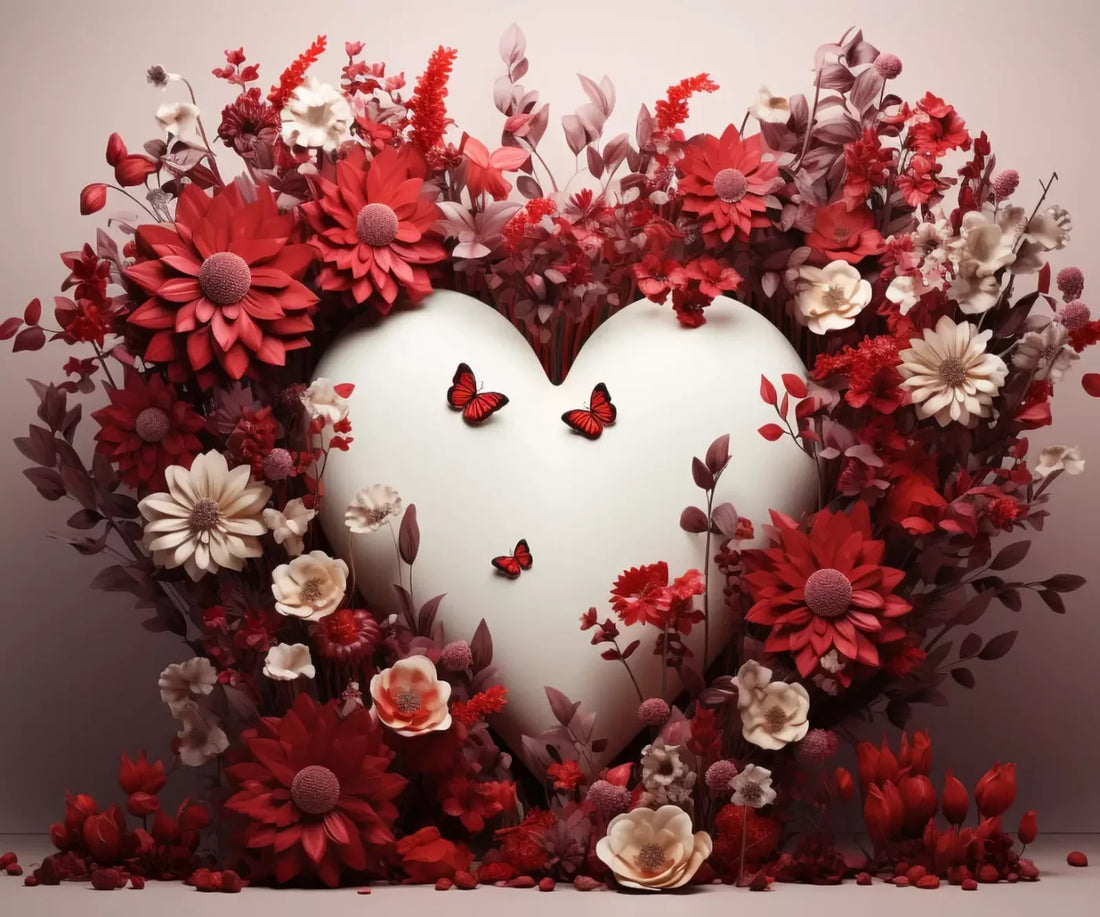 Love Heart Garden 5’X4’2 Fleece (60 X 50 Inch) Backdrop