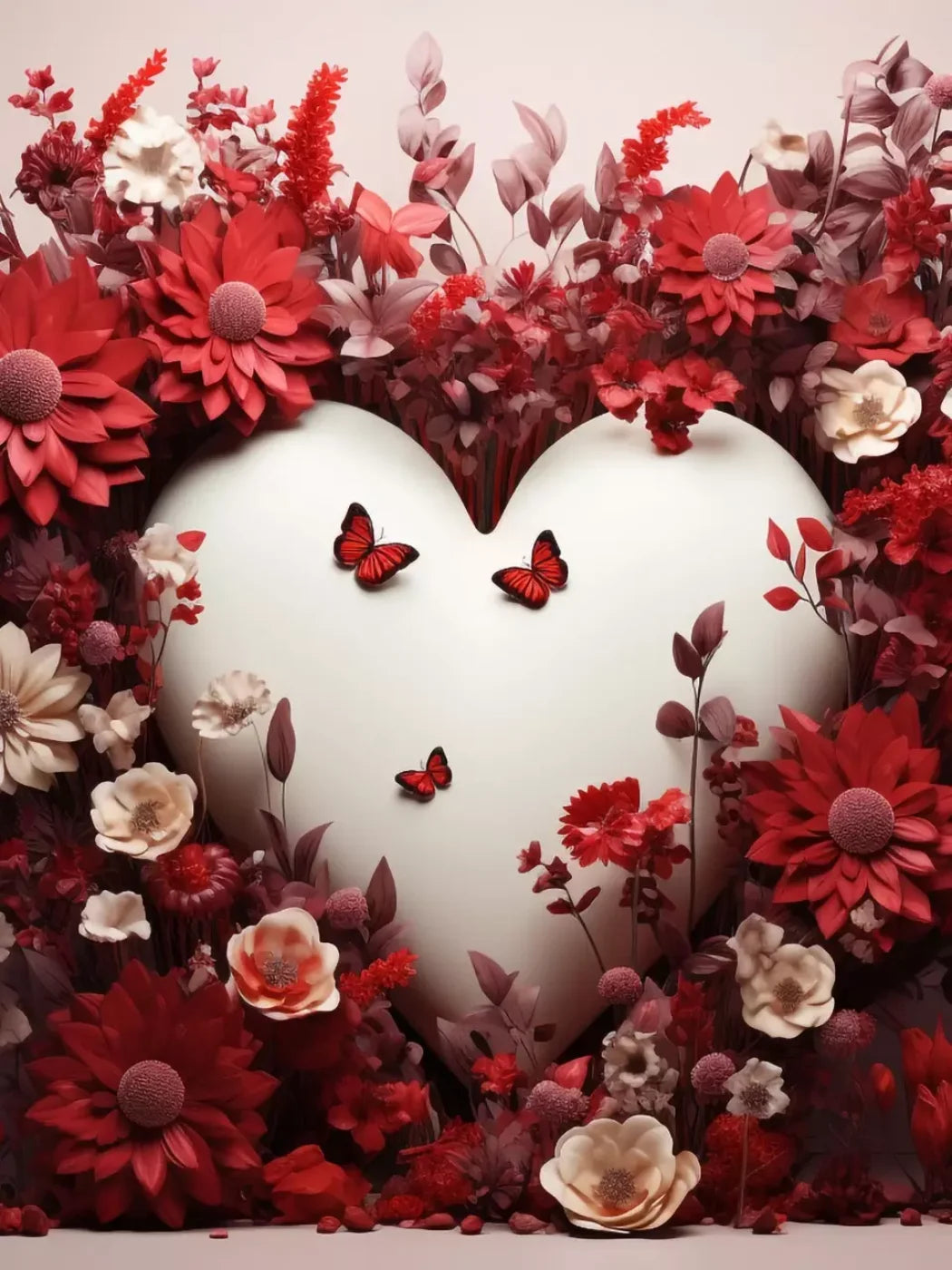 Love Heart Garden 6’X8’ Fleece (72 X 96 Inch) Backdrop