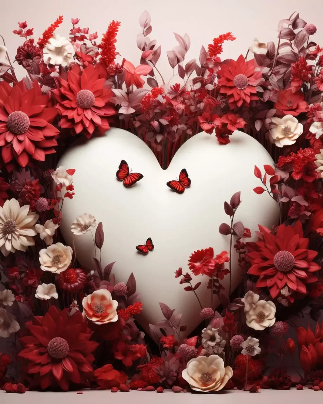 Love Heart Garden 8’X10’ Fleece (96 X 120 Inch) Backdrop