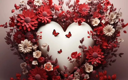 Love Heart Garden 8’X5’ Ultracloth (96 X 60 Inch) Backdrop