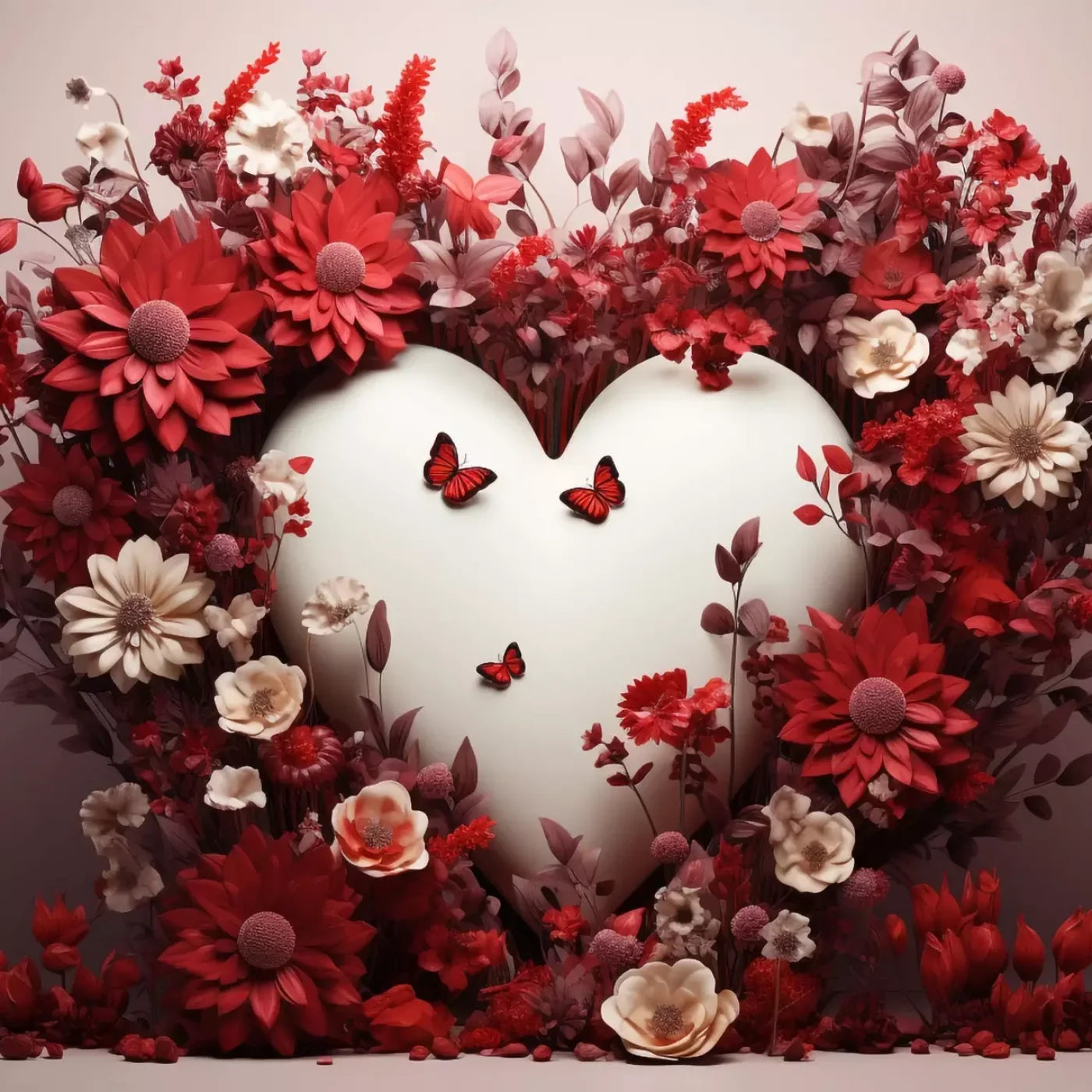 Love Heart Garden 8’X8’ Fleece (96 X Inch) Backdrop