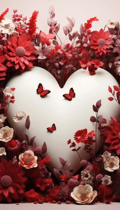 Love Heart Garden 8’X14’ Ultracloth (96 X 168 Inch) Backdrop