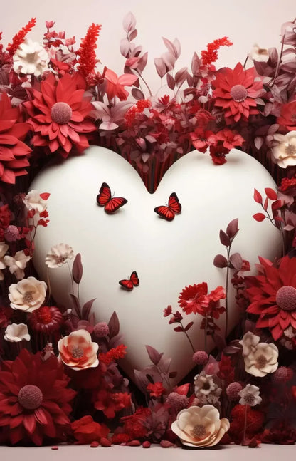 Love Heart Garden 9’X14’ Ultracloth (108 X 168 Inch) Backdrop