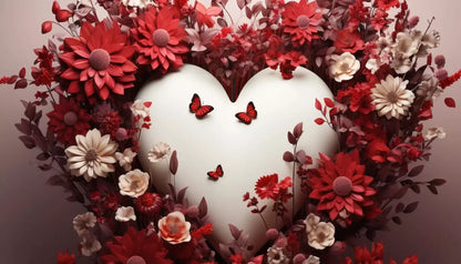 Love Heart Garden 14’X8’ Ultracloth (168 X 96 Inch) Backdrop