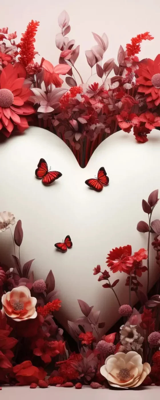 Love Heart Garden Backdrop