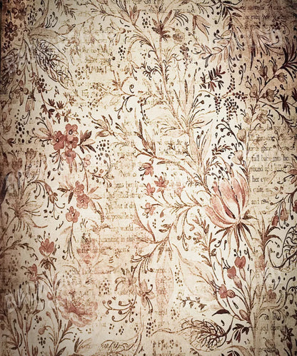 Beige Floral Backdrop for Photography