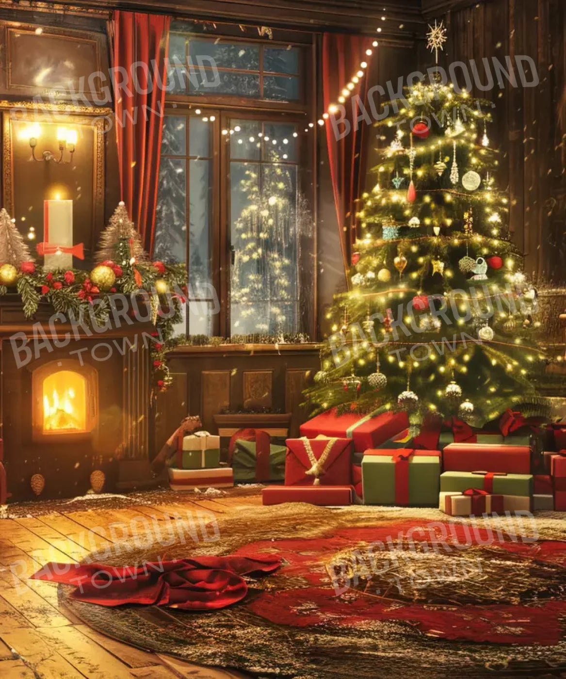 Magic Christmas Living 10’X12’ Ultracloth (120 X 144 Inch) Backdrop