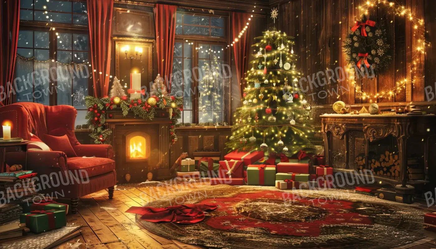 Magic Christmas Living 14’X8’ Ultracloth (168 X 96 Inch) Backdrop