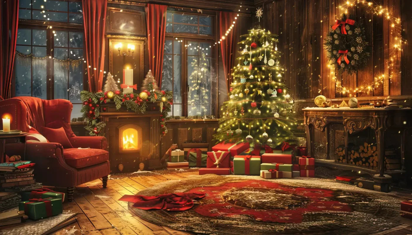 Magic Christmas Living 14’X8’ Ultracloth (168 X 96 Inch) Backdrop