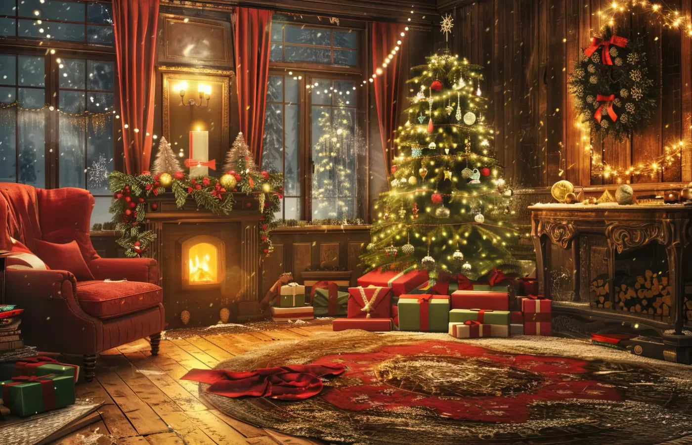 Magic Christmas Living 14’X9’ Ultracloth (168 X 108 Inch) Backdrop