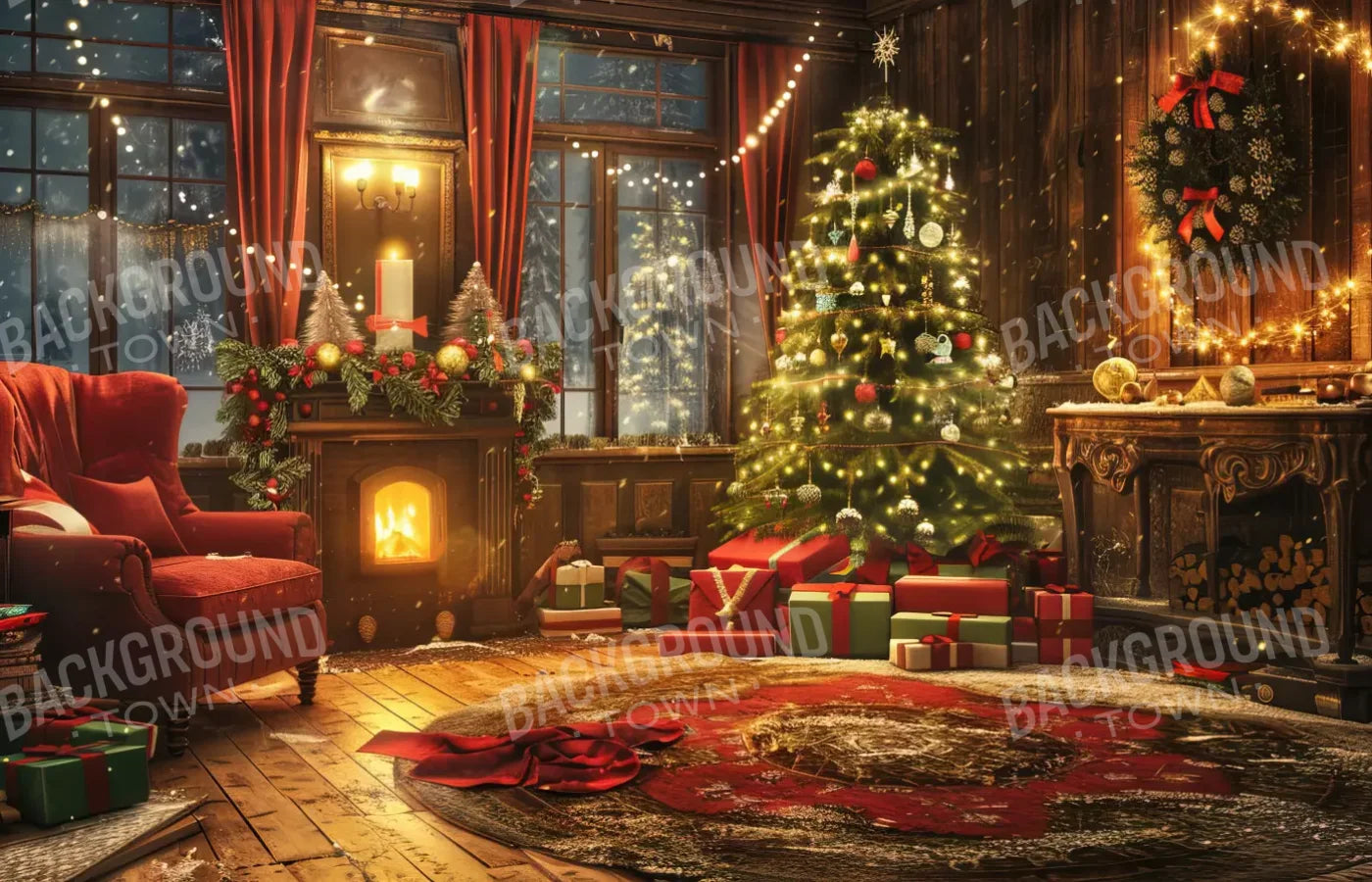 Magic Christmas Living 14’X9’ Ultracloth (168 X 108 Inch) Backdrop