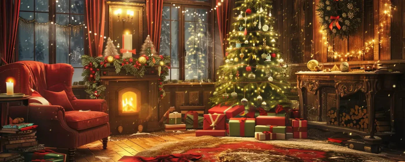 Magic Christmas Living 20’X8’ Ultracloth (240 X 96 Inch) Backdrop