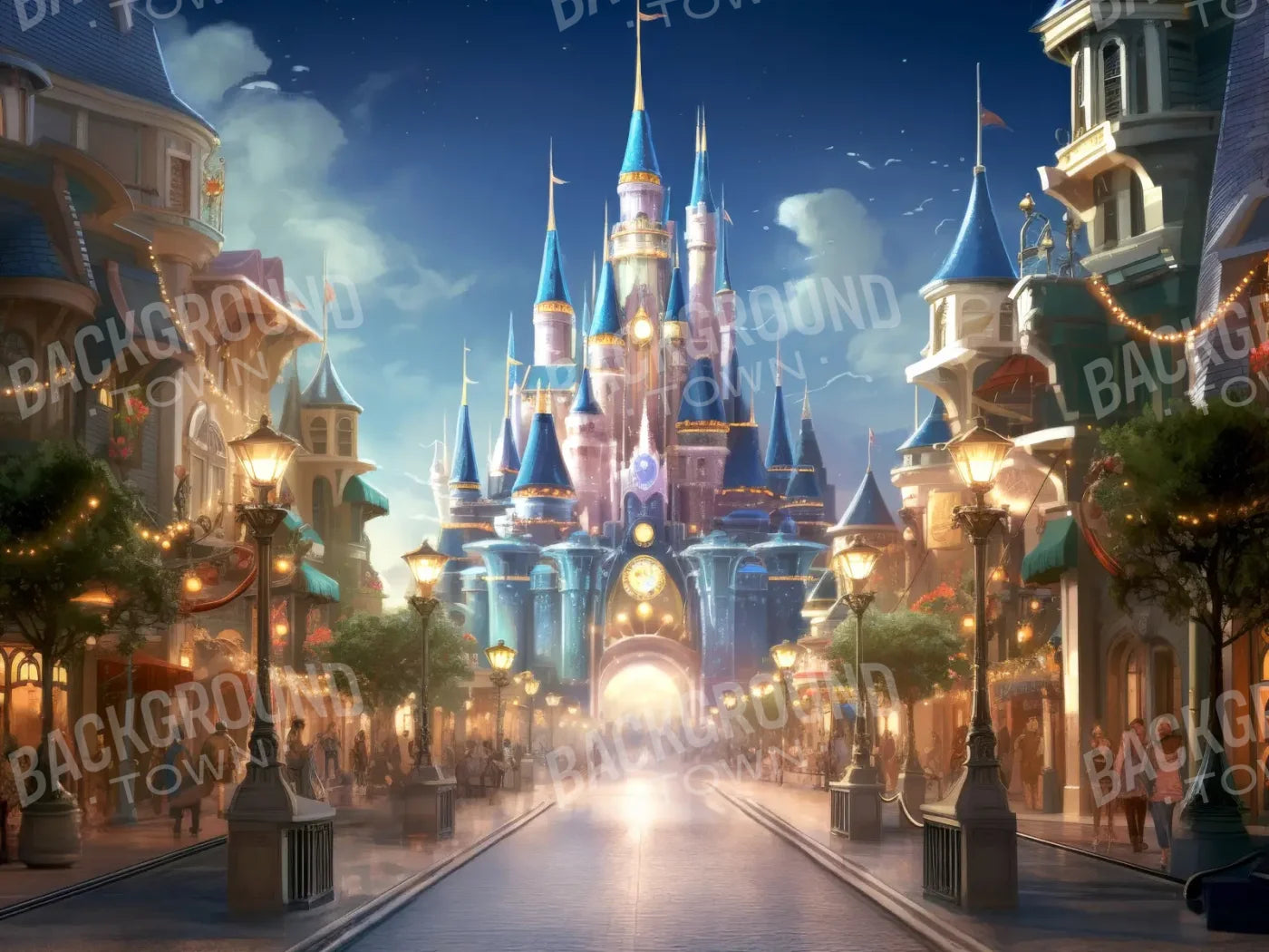 Magic Kingdom 8’x6’ Fleece (96 x 72 inch) Backdrop