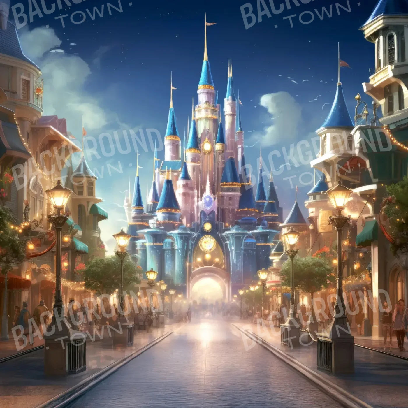Magic Kingdom 8’x8’ Fleece (96 x 96 inch) Backdrop