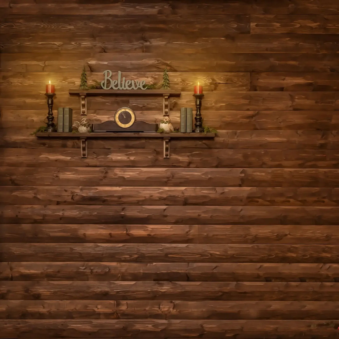 Magic of Santa Believe Wall Square 10’x10’ UltraCloth (120 x 120 inch) Backdrop