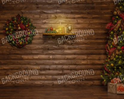 Magic of Santa Believe Wall Wide 10’x8’ Fleece (120 x 96 inch) Backdrop