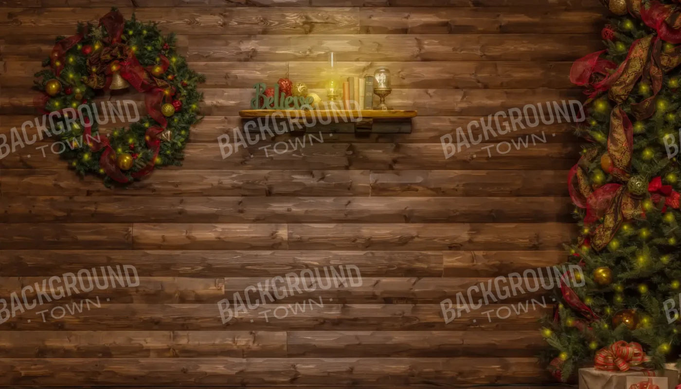 Magic of Santa Believe Wall Wide 14’x8’ UltraCloth (168 x 96 inch) Backdrop