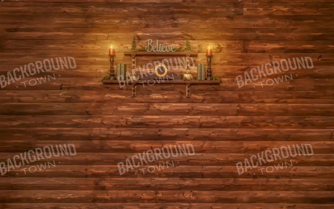 Magic of Santa Believe Wall Wide 16’x10’ UltraCloth (192 x 120 inch) Backdrop