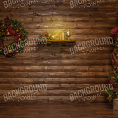 Magic of Santa Believe Wall Wide 8’x8’ Fleece (96 x 96 inch) Backdrop