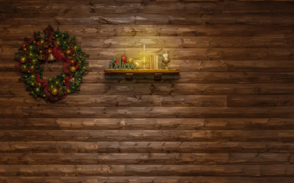 Magic of Santa Believe Wall Wreath 16’x10’ UltraCloth (192 x 120 inch) Backdrop