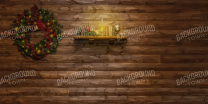 Magic of Santa Believe Wall Wreath 16’x8’ UltraCloth (192 x 96 inch) Backdrop