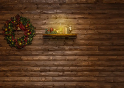 Magic of Santa Believe Wall Wreath 7’x5’ UltraCloth (84 x 60 inch) Backdrop